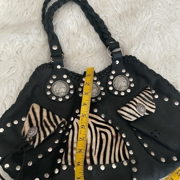 RARE 1913 Liberty Buffalo Indian head coin concho hippie biker leather bag - Picture 9 of 11